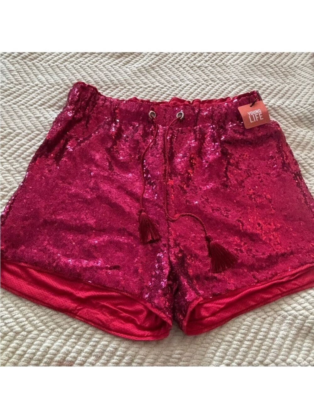 NEW- Sequined Shorts Women's XL - Picture 7 of 10
